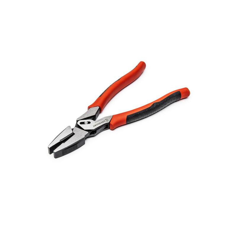 Crescent 9 in. Pivot Action Dual Material Grip Lineman's Compound Action Pliers - CCA20509