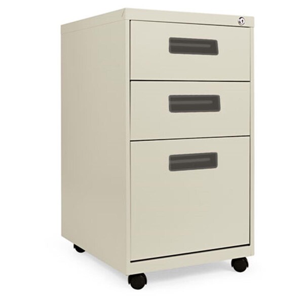 Fine-Line 27.75 x 14.87 x 19.12 in. Three-Drawer Metal Pedestal File - Putty - FI3215579