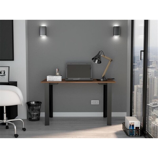 Depot E-Shop Porto Writing Desk, Mahogany - DE-ELG5966