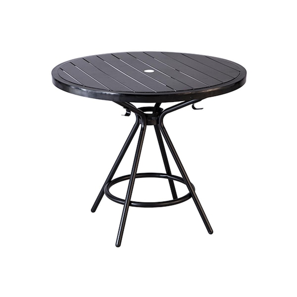 Betterbeds 29.5 x 36 in. CoGo Steel Round Tables, Black - BE524464