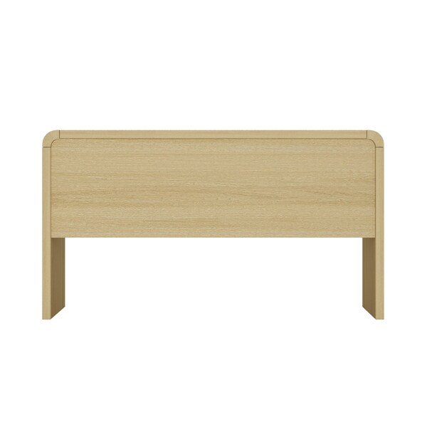 Manhattan Comfort Grace 54in Home Office Desk in Natural Oak and Black - DK001-NO