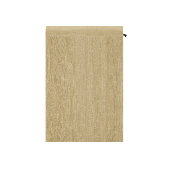 Manhattan Comfort Grace 54in Home Office Desk in Natural Oak and Black - DK001-NO