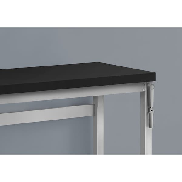 Monarch Specialties Computer Desk, Home Office, Standing, Adjustable, 48"L, Work, Laptop, Metal, Laminate, Black, Grey - I 7684