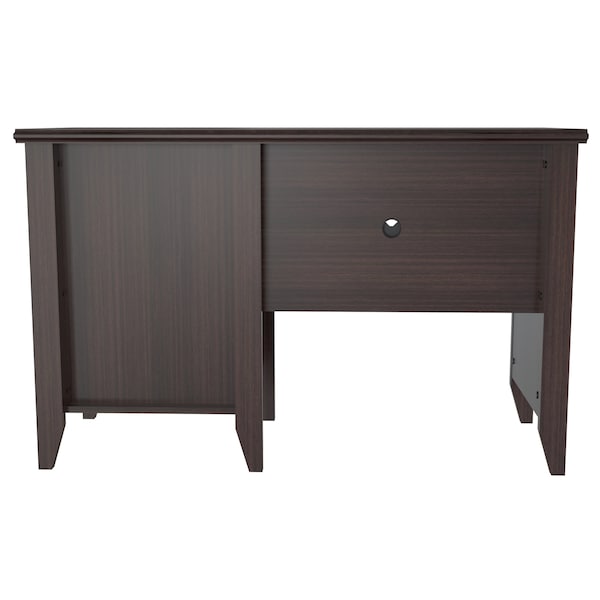 Inval Writing Desk 47.6 in. W Espresso Wengue Rectangular 2 -Drawer with Cabinet - ES-9303