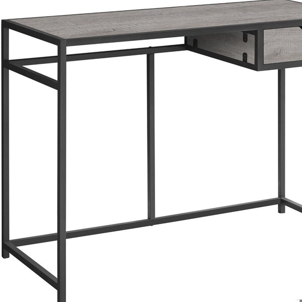 Homeroots 42 in. Metal Computer Desk, Grey & Dark Grey - 376543