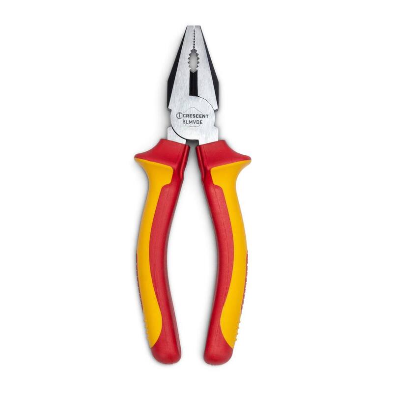 Crescent 6 in. VDE 1000-Volt Insulated Linesman Cutting Pliers - 6LMVDE