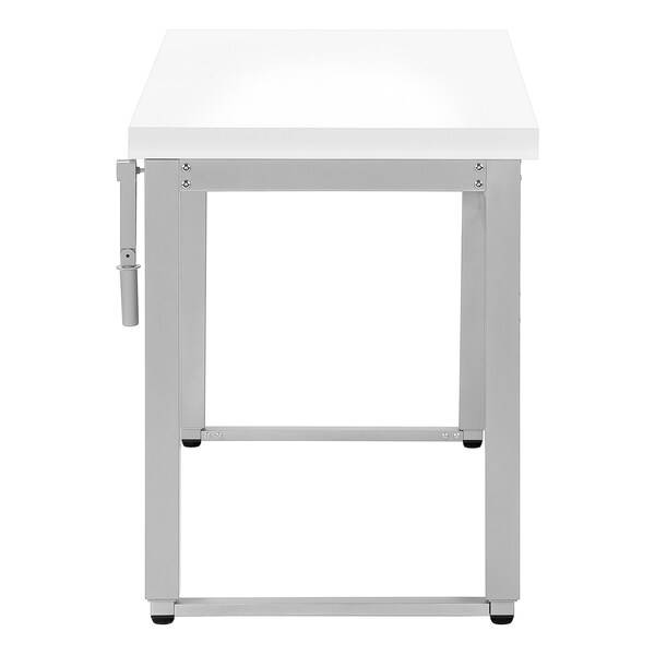 Monarch Specialties Computer Desk, Home Office, Standing, Adjustable, 48"L, Work, Laptop, Metal, Laminate, White, Grey - I 7683