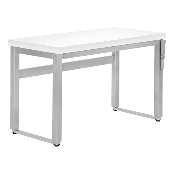 Monarch Specialties Computer Desk, Home Office, Standing, Adjustable, 48"L, Work, Laptop, Metal, Laminate, White, Grey - I 7683