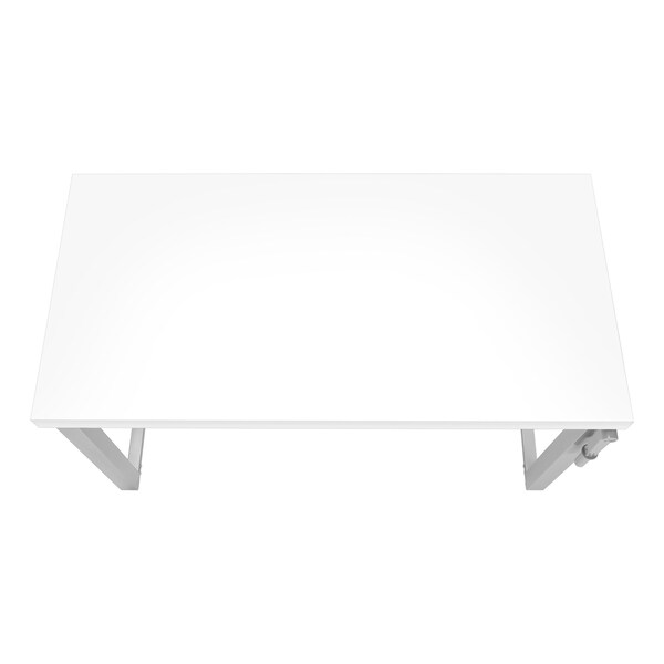 Monarch Specialties Computer Desk, Home Office, Standing, Adjustable, 48"L, Work, Laptop, Metal, Laminate, White, Grey - I 7683