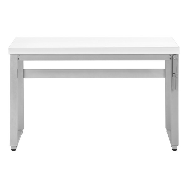 Monarch Specialties Computer Desk, Home Office, Standing, Adjustable, 48"L, Work, Laptop, Metal, Laminate, White, Grey - I 7683