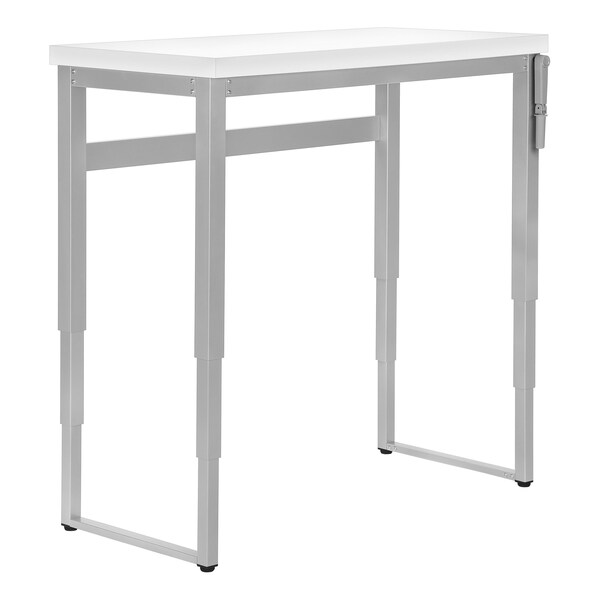 Monarch Specialties Computer Desk, Home Office, Standing, Adjustable, 48"L, Work, Laptop, Metal, Laminate, White, Grey - I 7683