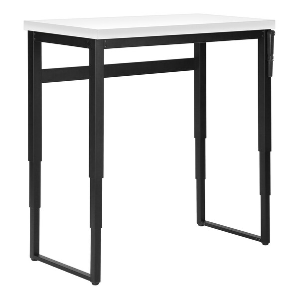 Monarch Specialties Computer Desk, Home Office, Standing, Adjustable, 48"L, Work, Laptop, Metal, Laminate, White, Black - I 7681