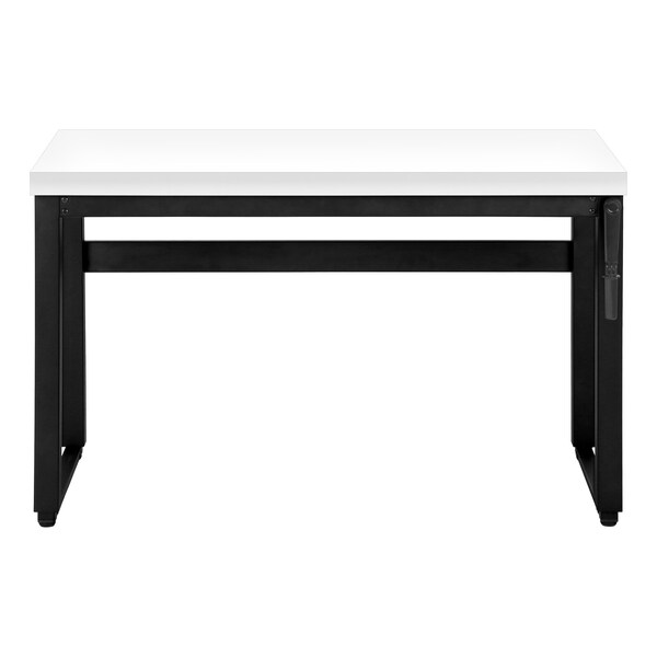 Monarch Specialties Computer Desk, Home Office, Standing, Adjustable, 48"L, Work, Laptop, Metal, Laminate, White, Black - I 7681