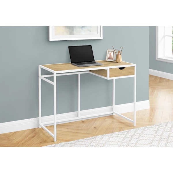 Clean Choice 42.25 x 20 x 30 in. Computer Desk Natural & White - CL3593415