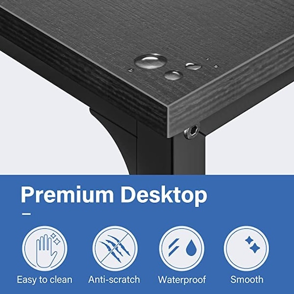 Ipower Simple Deluxe 44X24X30 Inch Desk, Black, 2.56 H, 24.41 W X Aluminum, Black - FNDESK44X24X30B