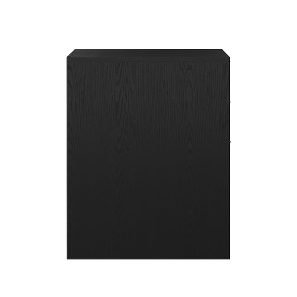 Martha Stewart Kayden Single-Drawer Desk w/3 Drawer File Cabinet in Black w/Oil Rubbed Bronze Hardware - KHO-23042-TBFC-BK-BK-MS