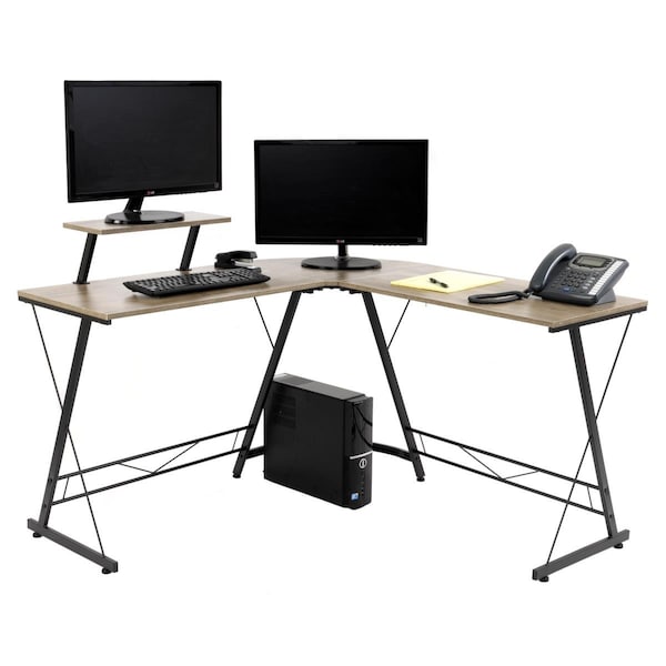 Latestluxury 36.5 x 51 x 51 in. OS Home & Office L Workcenter, Sewn Oak - LA3311283