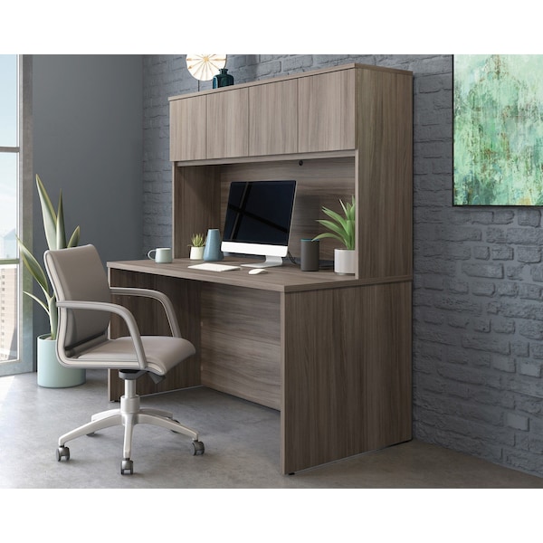 Officeworks By Sauder Affirm 60x30 in. Desk & 60 in. Hutch He Ste A2 - 431835