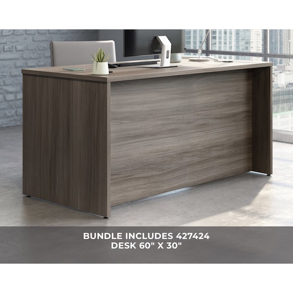 Officeworks By Sauder Affirm 60x30 in. Desk & 60 in. Hutch He Ste A2 - 431835