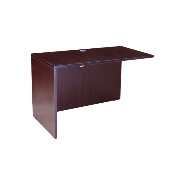 Norstar Office Products - Klang Malaysi Interion Desk Shell Reversible Return, 48inW x 24inD, Mocha - O-695934MC