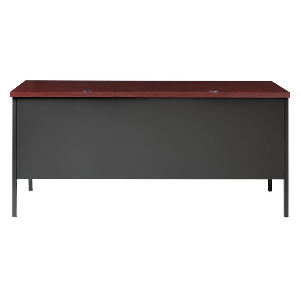 Hirsh Right-Hand Single Pedestal File Office Desk W/ Center Drawer, 30 in D X 29.5 in H, 66 in W X - 20096
