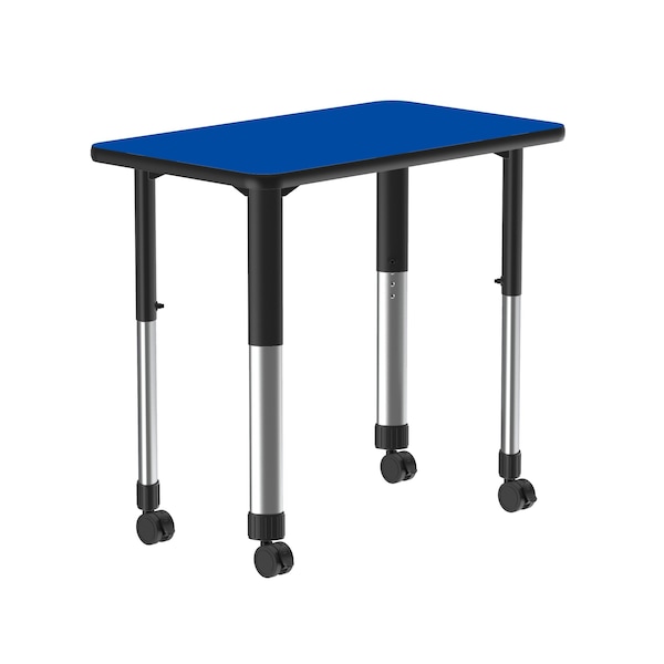 Correll HPL Collaborative Desk - Casters - Rec - AD3420-REC-37-09-09-CK