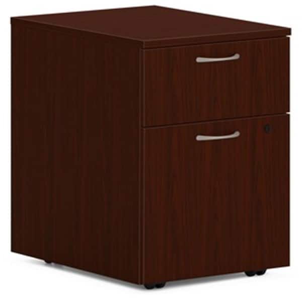 Seatsolutions 15 in. 2 x Box & File Mod Pedestal Mobile Pedestal Drawer - Steel Ball Bearing, Mahogany - SE2483470