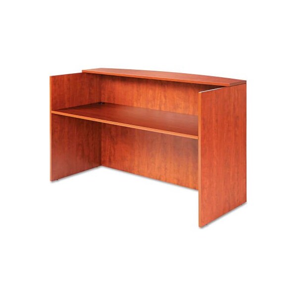 Alera Alera Reception Desk w/Counter - 71"W x 35-1/2"D x 42-1/2"H - Med Cherry - Valencia Series - ALEVA327236MC
