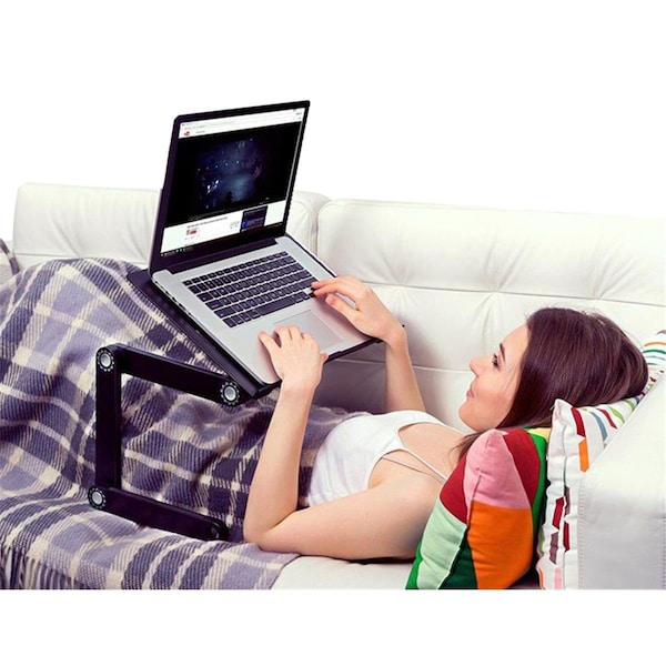 Gfancy Fixtures Black Folding Laptop Desk or Laptop Stand with Mousepad - GF3680026