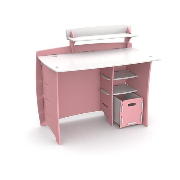 Legare Furniture Legare Furniture LEGE-MPSM-209 Kids Complete Desk System Set - Pink - LEGE-MPSM-209