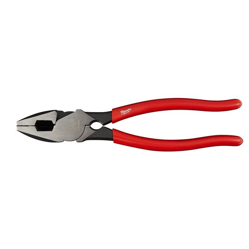 Milwaukee 9 in. High Leverage Linesman's Pliers with Thread Cleaner - 48-22-6503