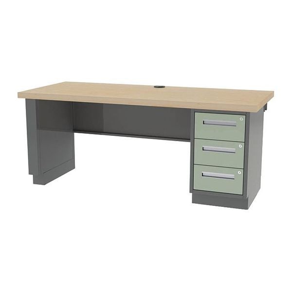 Greene Manufacturing Pre Engineered Work Stations Workstation, 30" D X 29-3/4" H, 84" W X Hardwood, Maple - DT-7AE