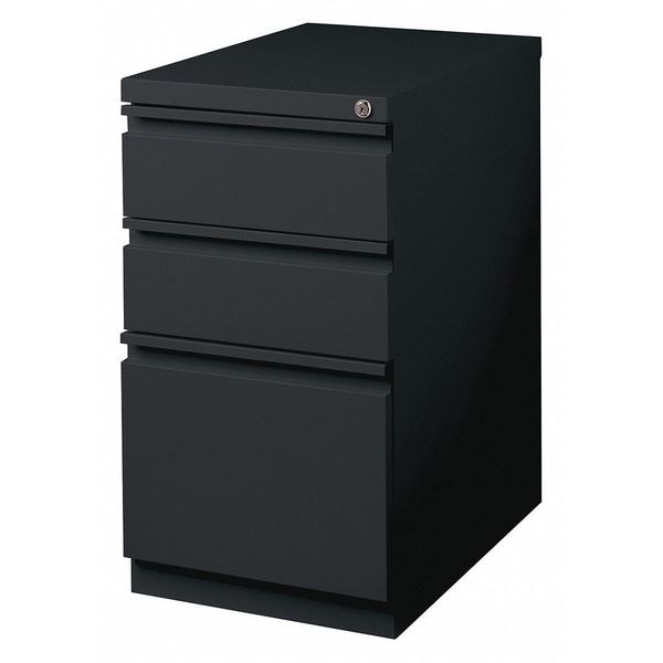 Hirsh 15" W 3 Drawer Desk Pedestal, Black, Letter - 18575
