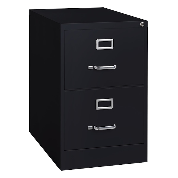 Hirsh 18" W 2 Drawer Vertical File Cabinet, Black, Legal - 14413