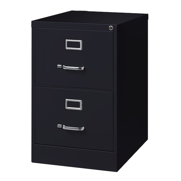 Hirsh 18" W 2 Drawer Vertical File Cabinet, Black, Legal - 14413