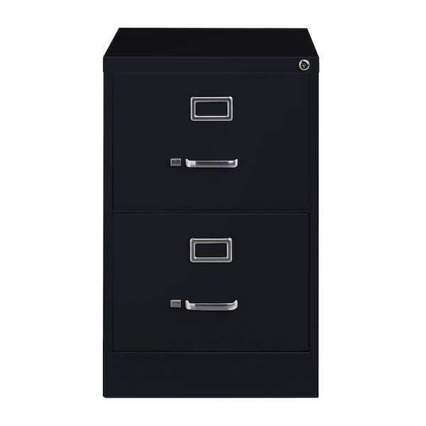 Hirsh 18" W 2 Drawer Vertical File Cabinet, Black, Legal - 14413