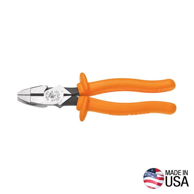 Klein Tools 9 in. Insulated High Leverage Side Cutting Pliers - D213-9NE-INS