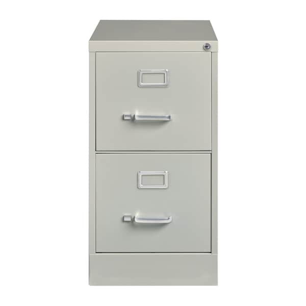 Hirsh 15" W 2 Drawer Vertical File Cabinet, Light Gray, Letter - 14411
