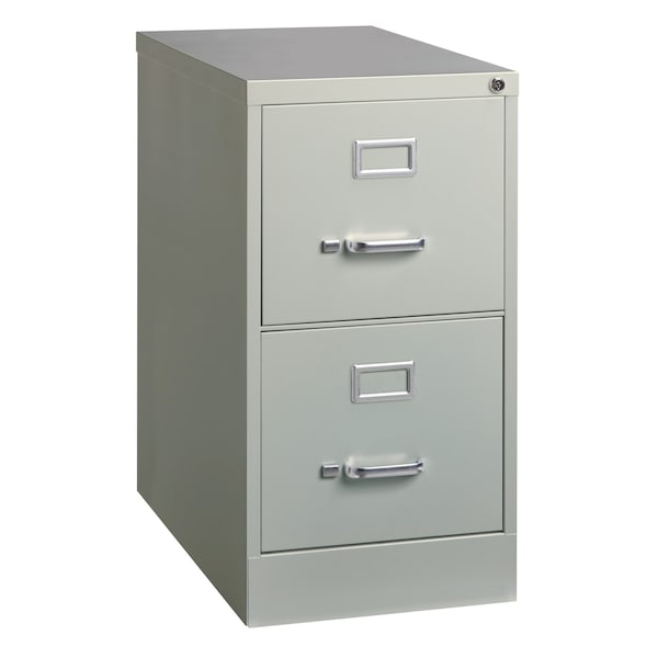 Hirsh 15" W 2 Drawer Vertical File Cabinet, Light Gray, Letter - 14411
