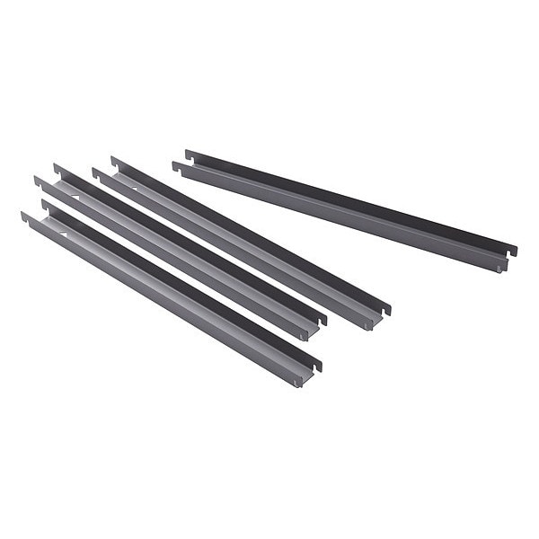 Lorell Lateral File Front-To-Back Rail Kit, PK4, Black, Letter/Legal - LLR60565
