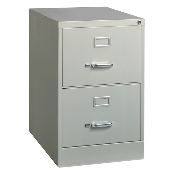 Hirsh 18" W 2 Drawer Vertical File Cabinet, Light Gray, Legal - 14414