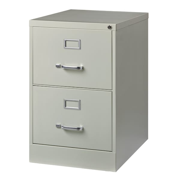 Hirsh 18" W 2 Drawer Vertical File Cabinet, Light Gray, Legal - 14414