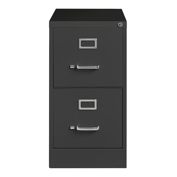 Hirsh 15 in W 2 Drawer Vertical File Cabinet, Charcoal, Letter - 24065