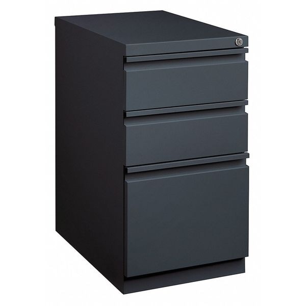 Hirsh 15" W 3 Drawer Desk Pedestal, Black, Letter - 19303