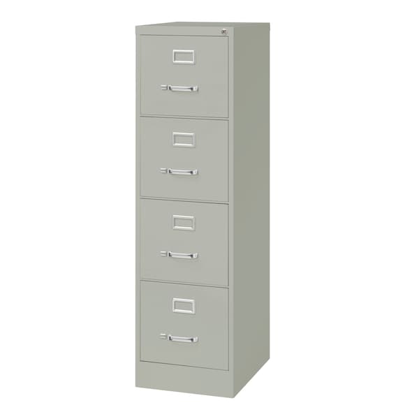 Hirsh 15 in W 4 Drawer Vertical File Cabinet, Light Gray, Letter - 22733