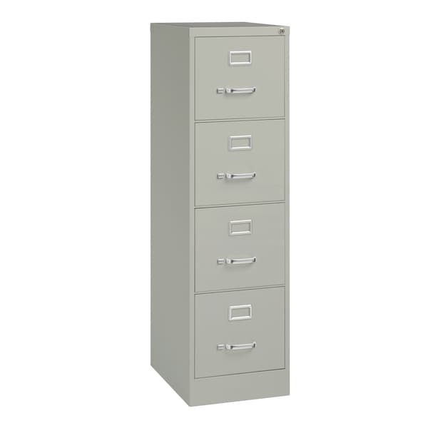 Hirsh 15 in W 4 Drawer Vertical File Cabinet, Light Gray, Letter - 22733
