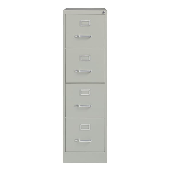 Hirsh 15 in W 4 Drawer Vertical File Cabinet, Light Gray, Letter - 22733
