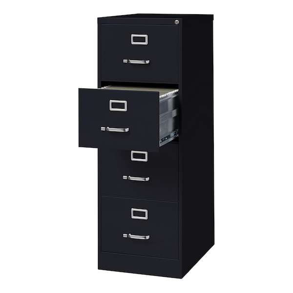 Hirsh 18" W 4 Drawer Vertical File Cabinet, Black, Legal - 17549