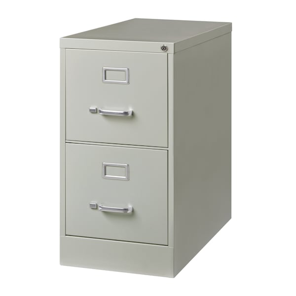 Hirsh 15" W 2 Drawer Vertical File Cabinet, Light Gray, Letter - 14417
