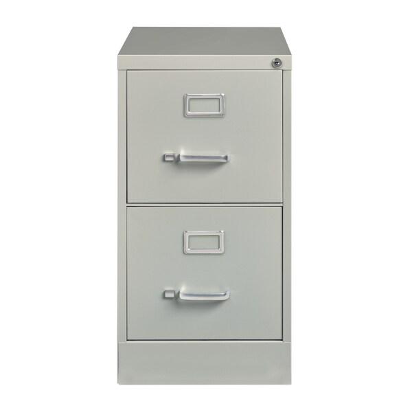 Hirsh 15" W 2 Drawer Vertical File Cabinet, Light Gray, Letter - 14417